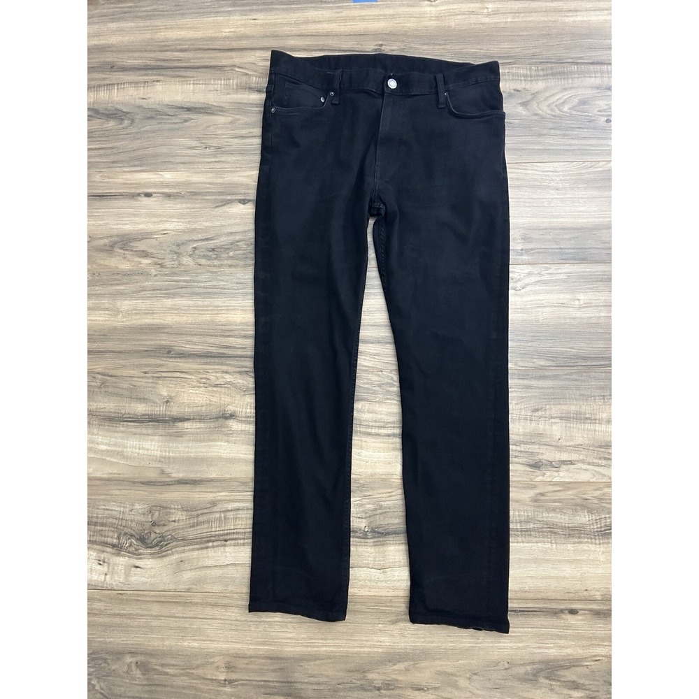 H&M & Denim Men's Straight Fit Jeans Size 36 Black Denim Slim